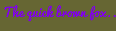 Image with Font Color 8100EC and Background Color 666633